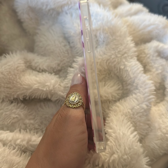 iPhone 14 Pro Max phone case with purple and pink flowers - Picture 4 of 4